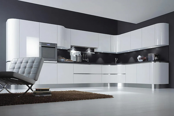 تصویر 1 از ام دی اف مشکی هایگلاس پانوتک براق مناسب کابینت مدرن